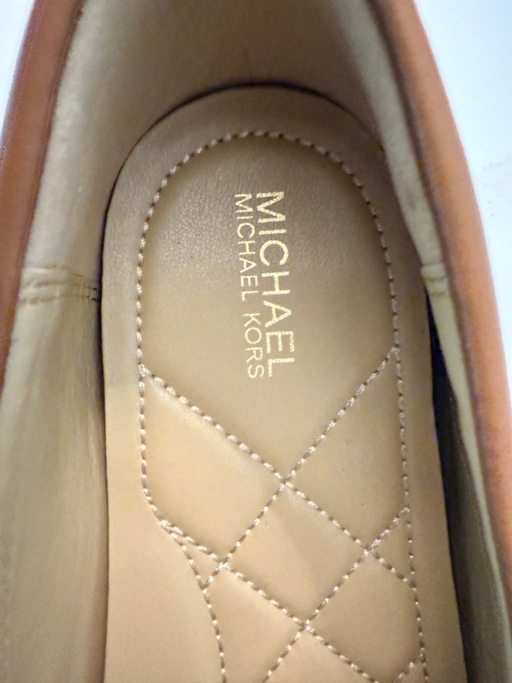 Michael Kors Leather Loafers Bow Detail Brown Size 9M - Picture 2 of 10